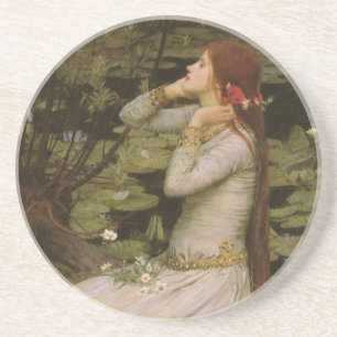 Victorian Art, Ophelia by the Pond by Waterhouse Coaster