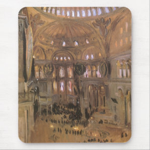 Victorian Art, Sketch of Santa Sophia by Sargent Mouse Pad