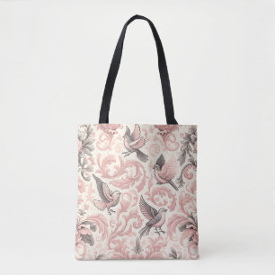 Victorian Aviary: A Pink Pastel Garden Tote Bag