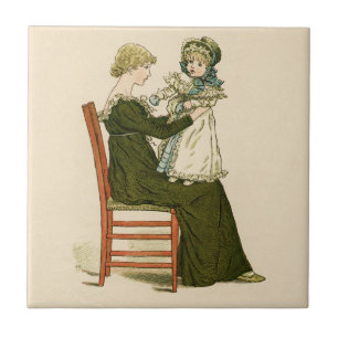 Victorian Baby Greenaway Mother Ceramic Tile