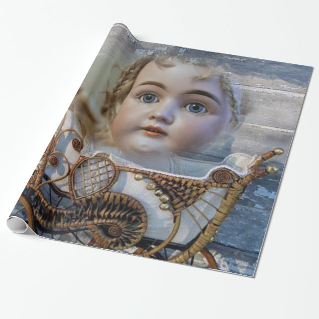 Victorian Baby Wrapping Paper (Unrolled)