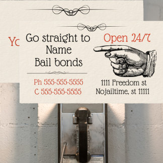 Victorian Bail bonds business card