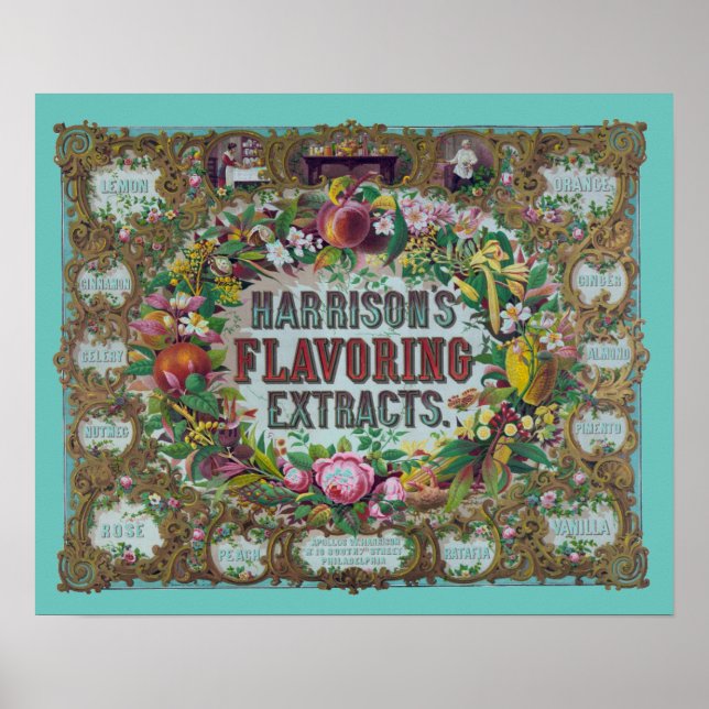 Victorian baking flavour extracts poster (Front)