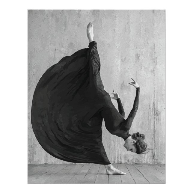 Victorian Ballet Dancer in Motion Photo Print (Front)