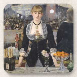 Victorian Barmaid Girl at Folies Bergere, France Coaster