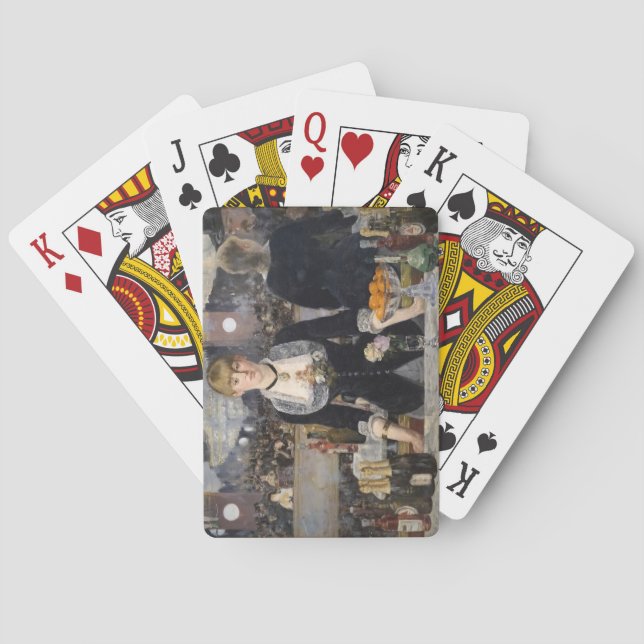 Victorian Barmaid Girl at Folies Bergere, France Playing Cards (Back)