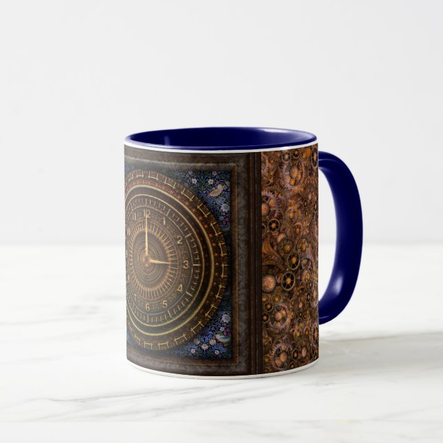 Victorian baroque clock mug (Front Right)