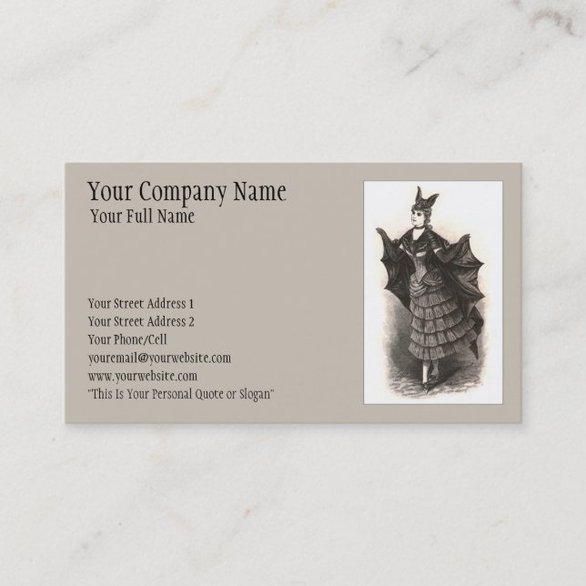 Victorian Bat - Business Card (Front)