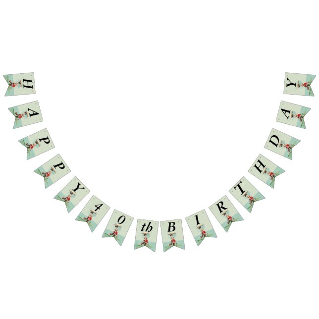 Victorian Bathing Beauty Parasol Swimmers Blue Bunting (All)