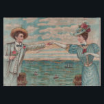 Victorian Beach Love Dressy Ocean Wedding Couple Cutting Board<br><div class="desc">Love at the Beach! This vintage image is based on an antique postcard with a man and and a woman reaching out their arms to touch hands</div>