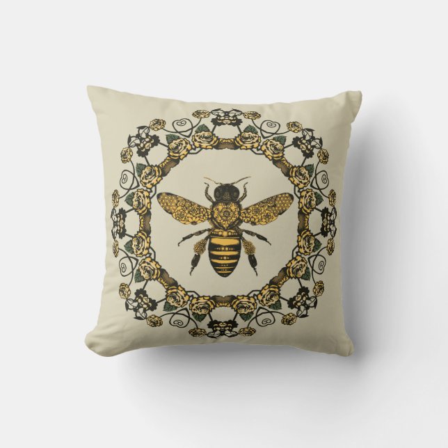 Victorian Bee Cushion (Front)
