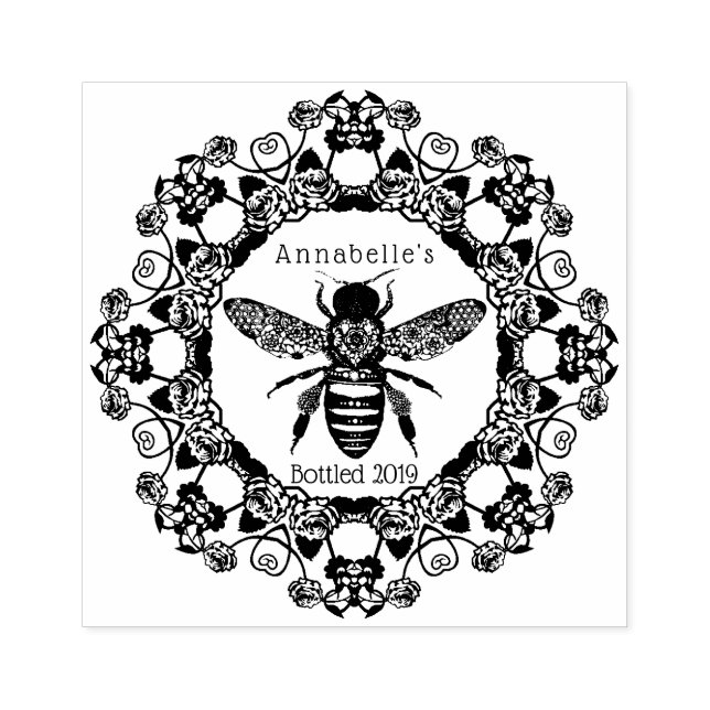 Victorian Bee Personalise Stamp (Imprint)