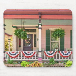 Victorian - Bevidere NJ - Pink and Patriotic Mouse Pad