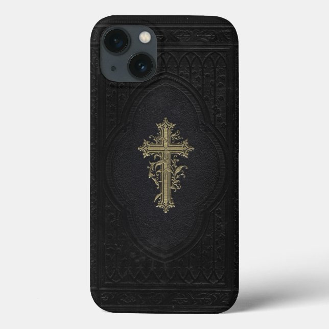 Victorian Bible with Elegant Cross Case-Mate iPhone Case (Back)