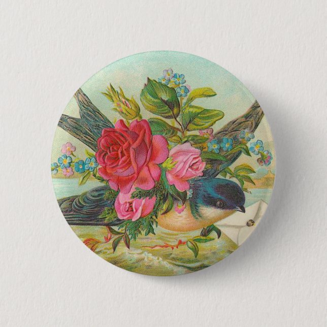 Victorian Bird Button (Front)