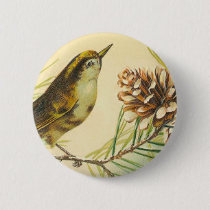 Victorian Bird Button