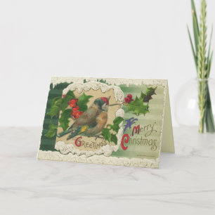 Victorian Bird Christmas Card