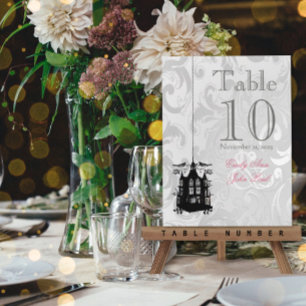 Victorian Birdcage Wedding Table Number Cards