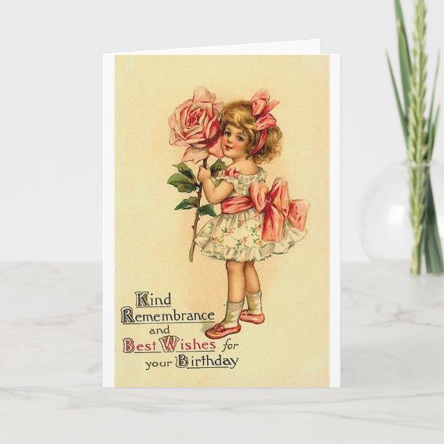 Victorian Birthday Greeting Card (Front)