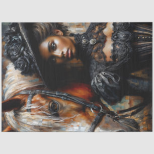 Victorian Black Woman With Horse Tissue Paper