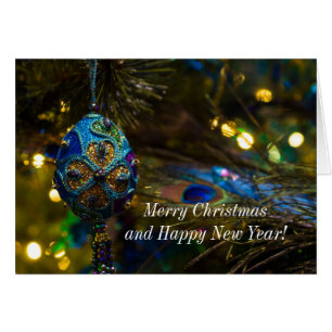 Victorian Blue Christmas Card