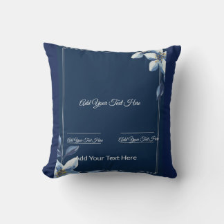 Victorian Blue Floral Dusty Blue Wedding Cushion