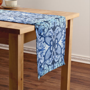Victorian Blue Pattern Table Runner