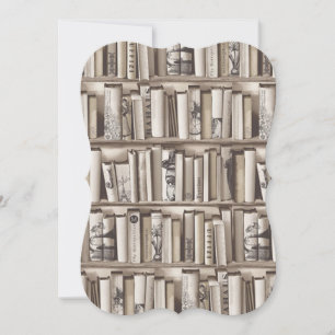 victorian books thank you card