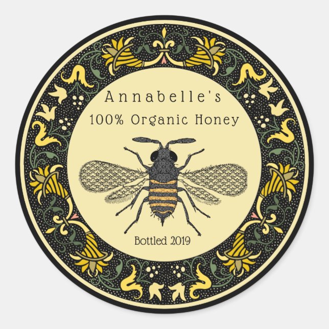 Victorian Border Honey Label (Front)