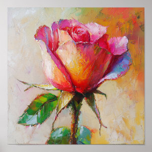 Victorian Botanical Rose Artwork Nursery Decor