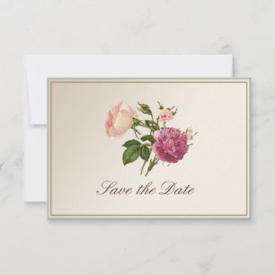 Victorian Botanical Style Save the Date Card