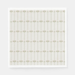 Victorian Botanical Traditional Stripes Napkin