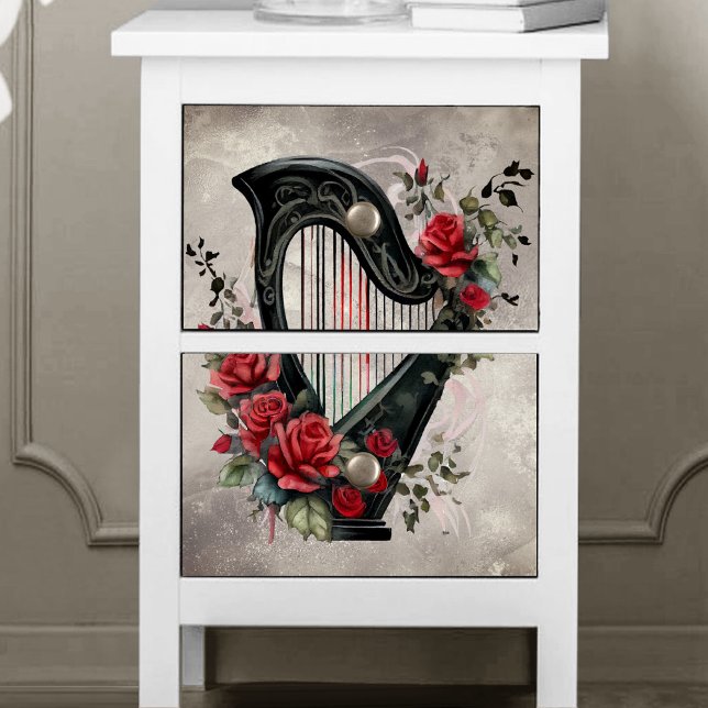 Victorian Boudoir | Pedal Harp Music Instrument Tissue Paper (Creator Uploaded)