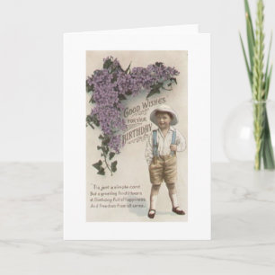 Victorian Boy Birthday Card