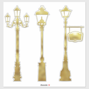 Victorian brass Lamp post light gold