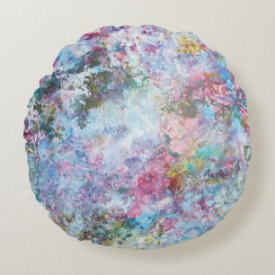 Victorian Breath of Spring Desing Round Cushion