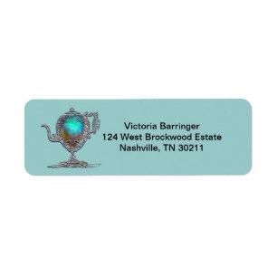 Victorian Bridal Shower Tea Party Return Return Address Label