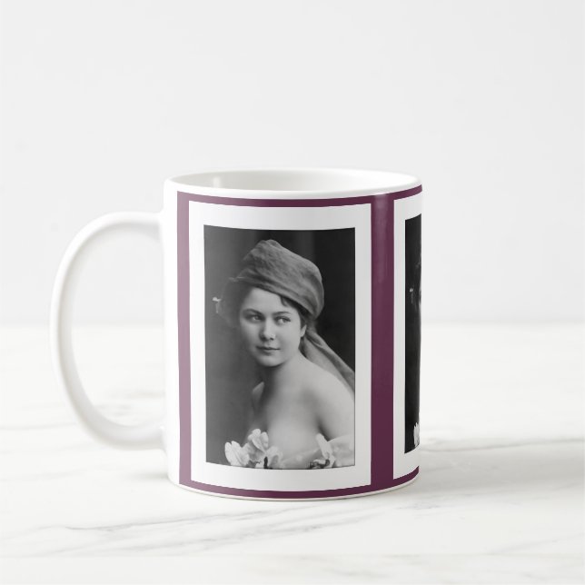 Victorian Bride in black and white Coffee Mug (Left)