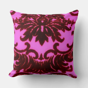 Victorian Brown And Pink Madison Damask Cushion