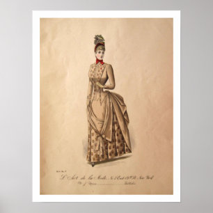 Victorian Bustle Dress Poster