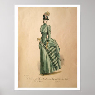 Victorian Bustle Dress Poster