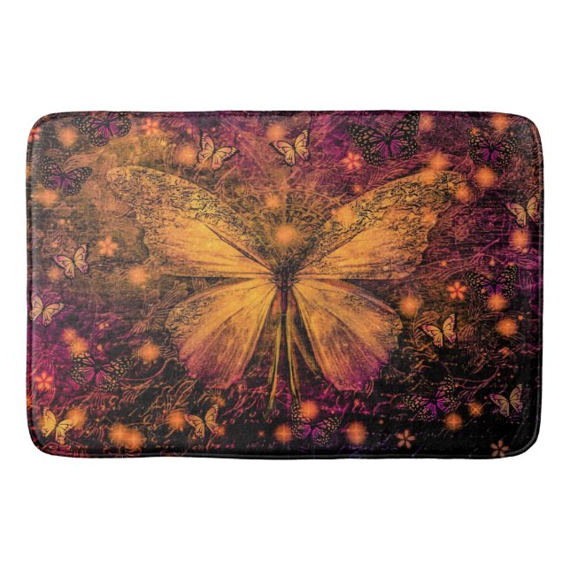 Victorian Butterfly Bath Mat (Front)