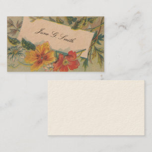 Victorian Calling Card - Flowers