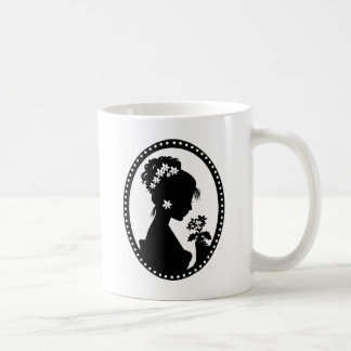 Victorian Cameo Silhouette Coffee Mug