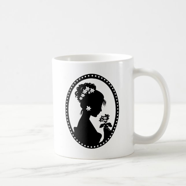 Victorian Cameo Silhouette Coffee Mug (Right)