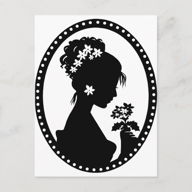 Victorian Cameo Silhouette Postcard (Front)