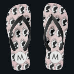 Victorian Cameo Style Pink Flip Flops<br><div class="desc">This cute pair of flip flops in a light pink background and black Victorian cameo silhouette pattern is an ideal addition to any gift bag or as fun party favours. Its also a great buy for yourself. Bridal Shower, Bachelorette Party or a Sweet Sixteen, these flip flops help to make...</div>