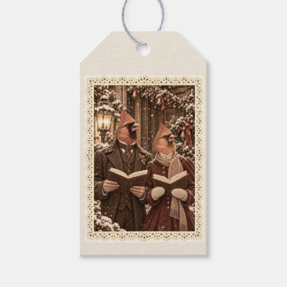 Victorian Cardinal Carolers Christmas Gift Tags