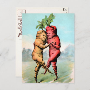 Victorian Carrot Dance Postcard