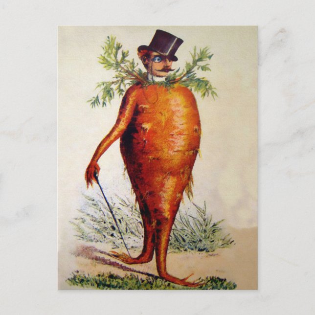 Victorian Carrot Man Postcard (Front)